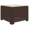 vidaXL E&eacute;npersoons Tuinbank met Kussen Rattan Look PP Bruin