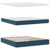 vidaXL Ottoman bed met matras 200x200 cm fluweel donkerblauw