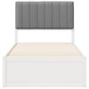 vidaXL Bedframe met Gevoerd Hoofdgedeelte Lichtgrijs 90 x 200 cm