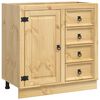 vidaXL Kast SKI HoningBruin 80 x 46 x 81 cm Massief grenenhout