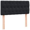 vidaXL Boxspring met matras fluweel zwart 80x210 cm