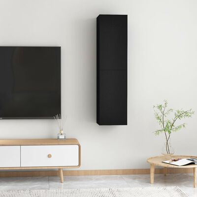 vidaXL Tv-meubelen 2 st 30,5x30x60 cm spaanplaat zwart