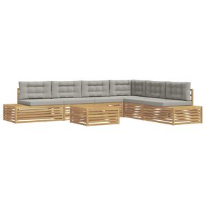 vidaXL 7 Stuk Buiten bankenset Polyester Wit