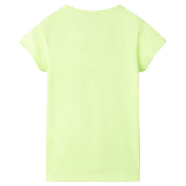 Kindershirt 92 fluorescerend geel