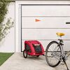 vidaXL Hondenfietstrailer oxford stof en ijzer rood