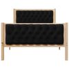 vidaXL Bedframe met hoofdeinde Zwart 100 x 200 cm Massief grenenhout