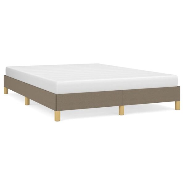 vidaXL Bedframe zonder matras stof taupe 140x190 cm
