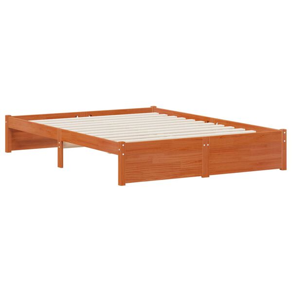 vidaXL Bedframe met opberghoofdeksel met opslag Wasbruin 140 x 190 cm