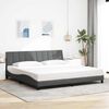 vidaXL Bedframe zonder matras "Hanko" stof donkergrijs 200x200 cm