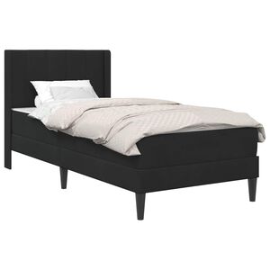 vidaXL Bedframe met matras met hoofdeinde Zwart 80 x 200 cm Fluweel