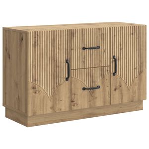 vidaXL Dressoir Artisanaal eiken 89 x 34,5 x 57 cm Bewerkt hout