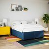 vidaXL Boxspring met matras stof blauw 140x190 cm