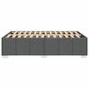 vidaXL Bedframe zonder matras 120x200 cm stof donkergrijs