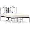 vidaXL Bedframe met hoofdbord metaal zwart 120x190 cm
