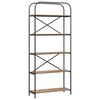 vidaXL Boekenkast 5-laags 80 x 30 x 183 cm Bewerkt hout Artisan Eiken