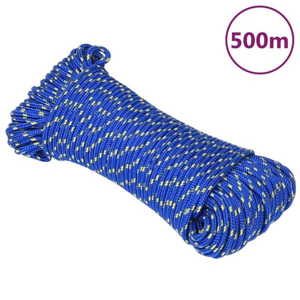 vidaXL Boottouw 5 mm 500 m polypropyleen blauw