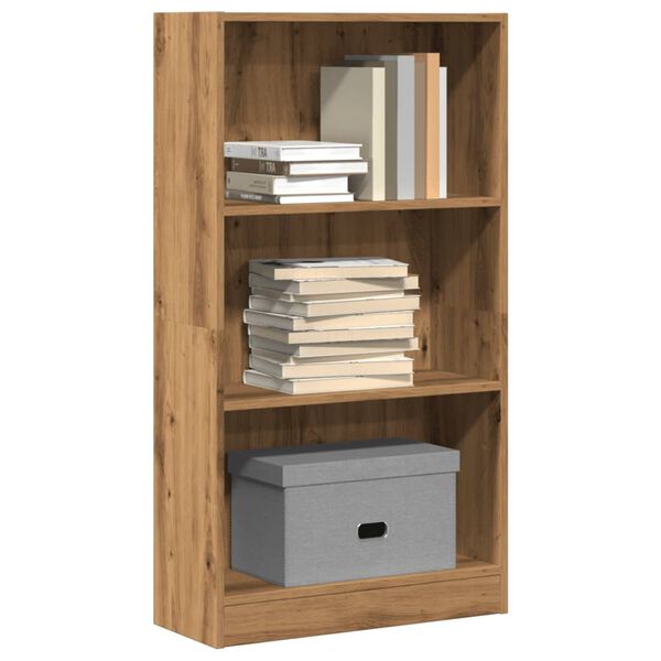 vidaXL Boekenkast 60x24x109 cm bewerkt hout artisanaal eikenkleurig
