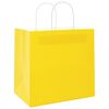 vidaXL Papieren zakken 250 st met hengsels 26x17x25 cm geel