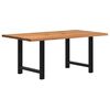 vidaXL Eettafel rechthoekig 180x100x74 cm massief eikenhout lichtbruin