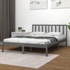 vidaXL Bedframe massief grenenhout grijs 200x200 cm