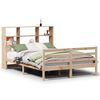 vidaXL Bed met boekenkast zonder matras massief grenenhout 150x200 cm