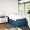 vidaXL Boxspring met matras fluweel donkerblauw 90x190 cm