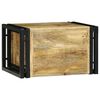 vidaXL Wijnrek Bruin en zwart 46 x 35 x 27.5 cm Massief mangohout