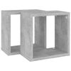 vidaXL Wandschappen kubus 2 st 26x15x26 cm betongrijs