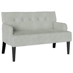 vidaXL Chesterfield Bank Lichtgrijs 112 x 65,5 x 75 cm Fluweel