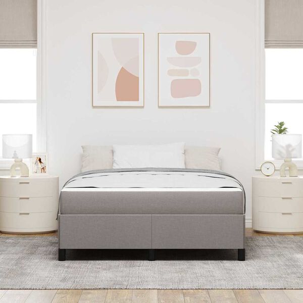 vidaXL Boxspringbed Taupe 140 x 200 cm Stof