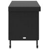 vidaXL Tuinbox met wielen 110x55x73 cm poly rattan zwart