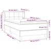 vidaXL Boxspring met matras fluweel lichtgrijs 90x200 cm