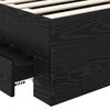 vidaXL Bedframe met hoofdeinde Zwart Eiken 90 x 200 cm Bewerkt hout