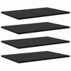 vidaXL Boekenplank Bord 4 pcs Zwart 60 x 40 x 1,5 cm Bewerkt hout