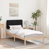 vidaXL Bedframe met Gevoerd Hoofdgedeelte Zwart 90 x 190 cm