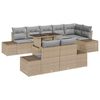 vidaXL Tuin Sofa Set 9 st Beige poly rattan