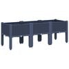 vidaXL Plantenbak met poten 120x40x42 cm polypropeen blauwgrijs