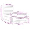 vidaXL Boxspringbed met hoofdeinde Cr&egrave;me 120 x 190 cm Stof