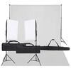 vidaXL Fotostudioset met verlichtingsset en achtergrond