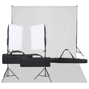 vidaXL Fotostudioset met verlichtingsset en achtergrond