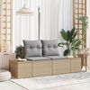 vidaXL Tuinbank Beige 184 x 62 x 85cm poly rattan