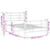 vidaXL Bedframe met hoofd- en voeteneinde metaal zwart 100x200 cm