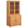 vidaXL Opslagmeubel Set 2 st Bruin 80 x 50 x 160 cm Massief Eikenhout