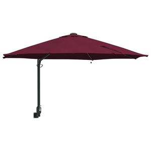 vidaXL Tuinparasol Bordeaux Rood 248 x 248 x 148 cm Polyester en staal