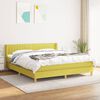 vidaXL Boxspring met matras stof groen 160x200 cm