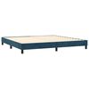 vidaXL Boxspring met matras fluweel donkerblauw 200x200 cm