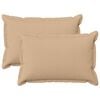 vidaXL Kussensloop 2 st HOUTEN Cr&egrave;mekleurig 30 x 50 cm Faux Linnen