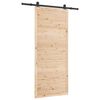 vidaXL Schuifdeur Naturel 80 x 208 cm Massief grenenhout