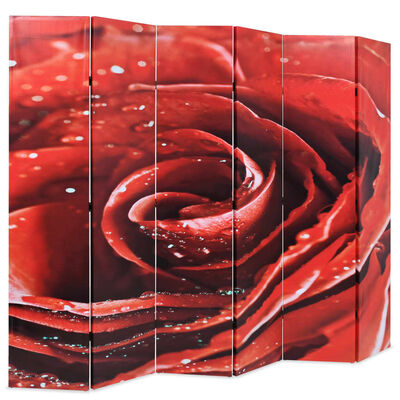 vidaXL Kamerscherm inklapbaar roos 228x170 cm rood