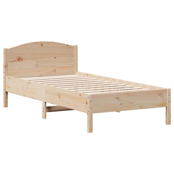vidaXL Bedframe zonder matras massief grenenhout 75x190 cm
